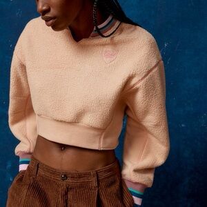 BDG Collins Fleece Pullover Sweatshirt Oversized